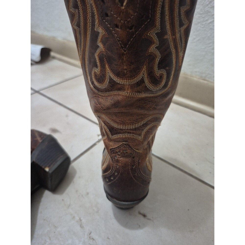 ARIAT WOMEN'S BOOTS 10005908 HERITAGE Western X Toe BROWN LEATHER SIZE 7.5B - Picture 11 of 11